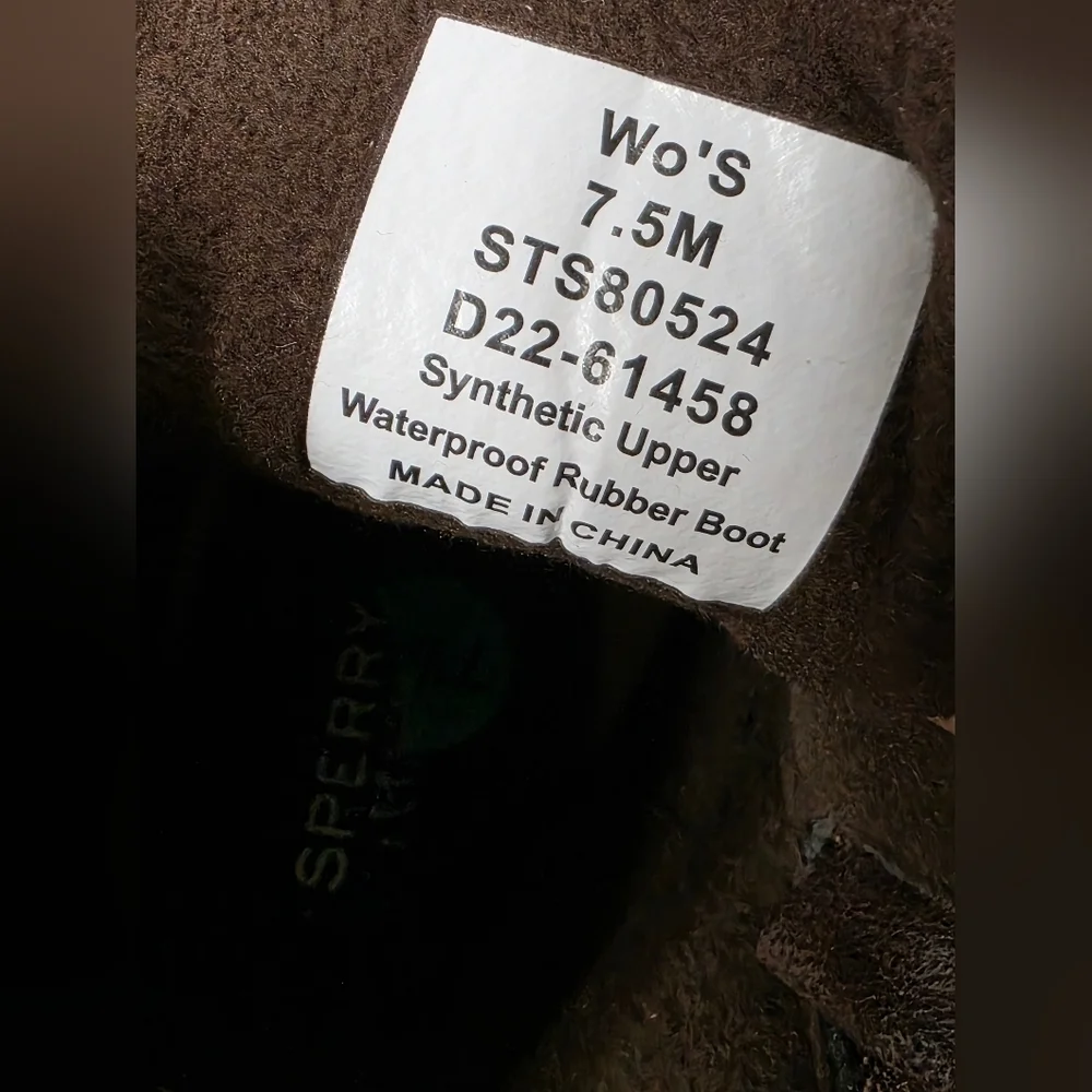 Sperry Syren Golf Two Tone Waterproof Duck Boots Womens Size 7.5 New